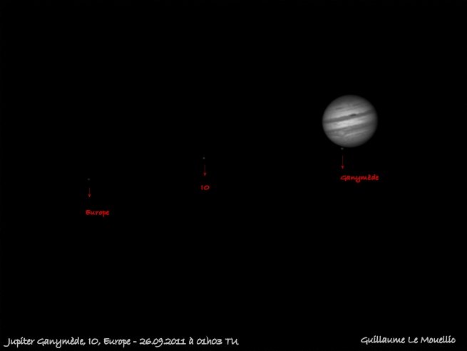 Jupiter sa GTR et ses satellites - 25 Septembre 2011