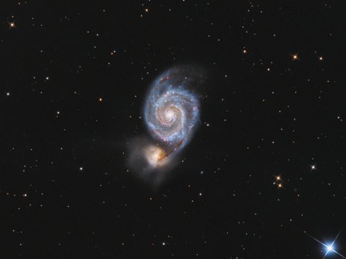 M51 Drizzle - 24 Avril 2018 — Photo de M51, astrophotographie