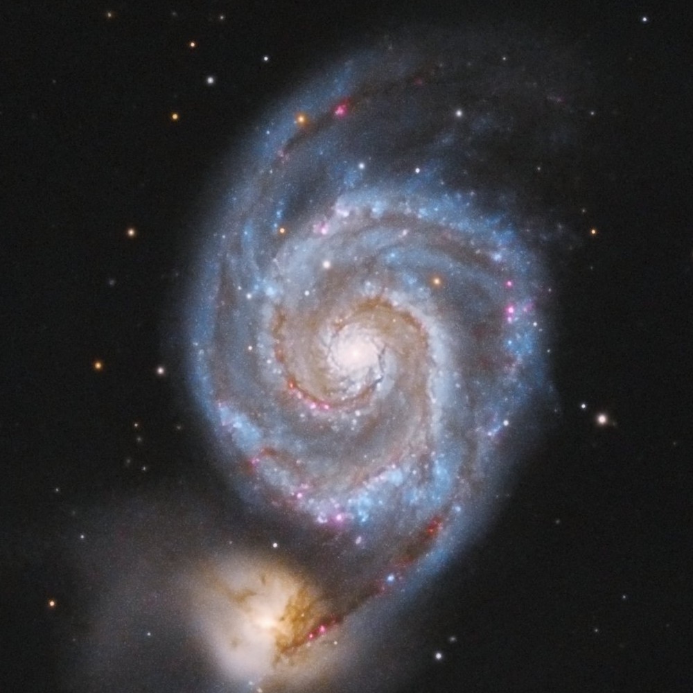 M51 Drizzle - 24 Avril 2018 — détail 1