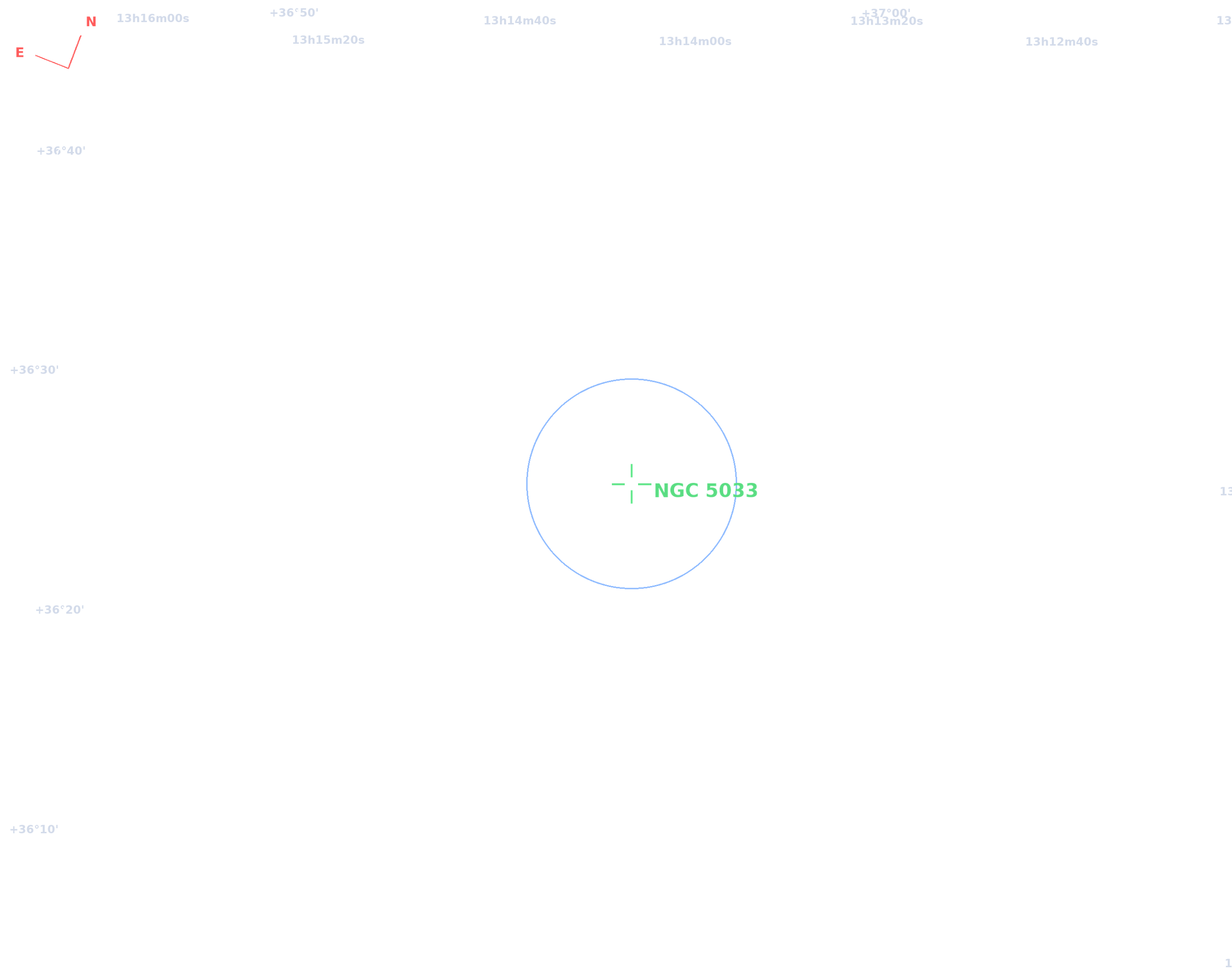 NGC 5033 LRGB - 17 Mai 2015 — repérage des objets