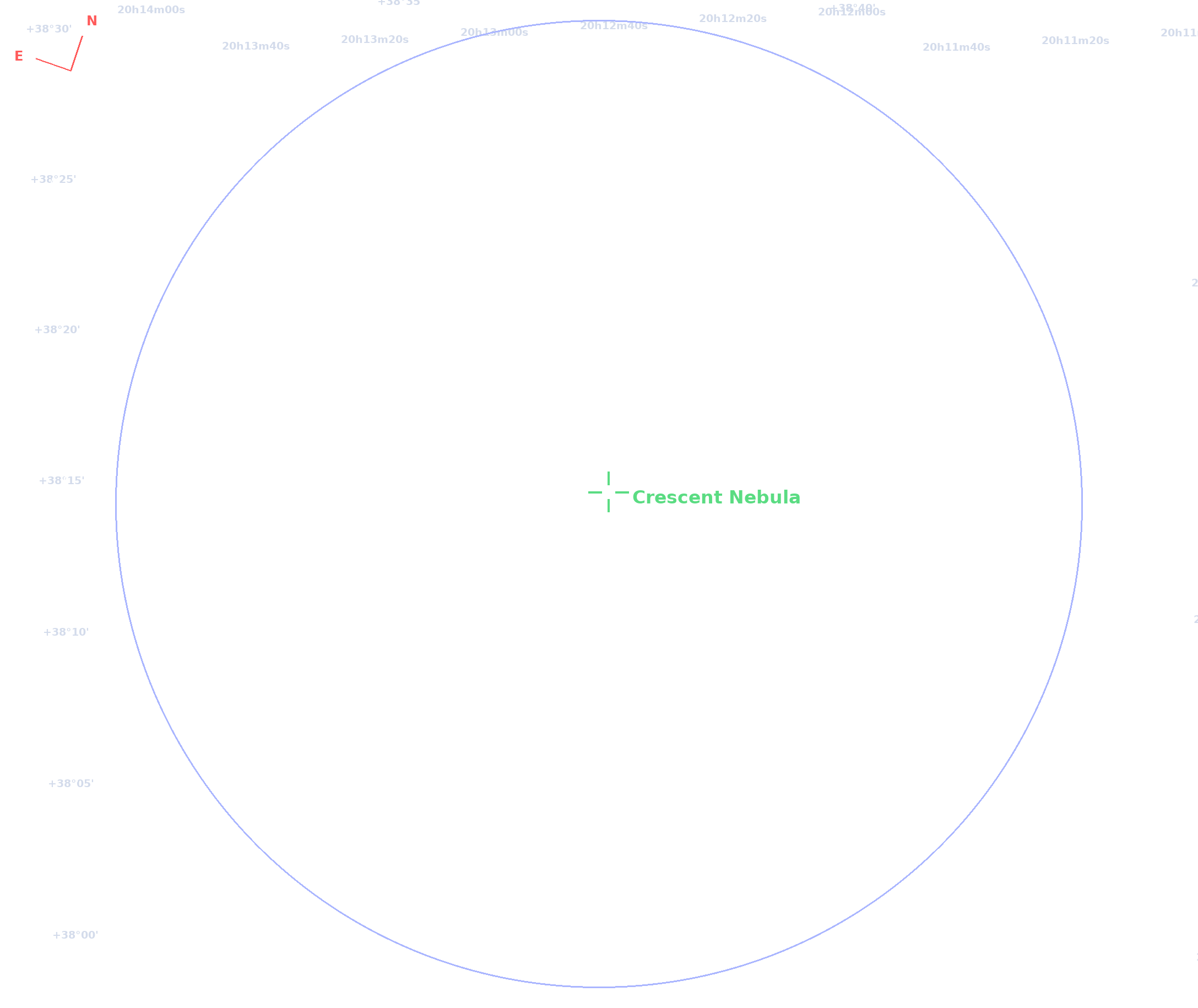 NGC6888 - 16 Juin 2017 — repérage des objets